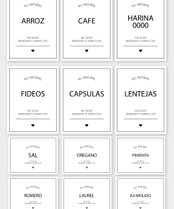 Etiquetas para frascos de cocina x 12 (6/6)