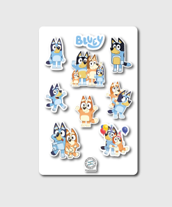 PLANCHA DE STICKERS BLUEY