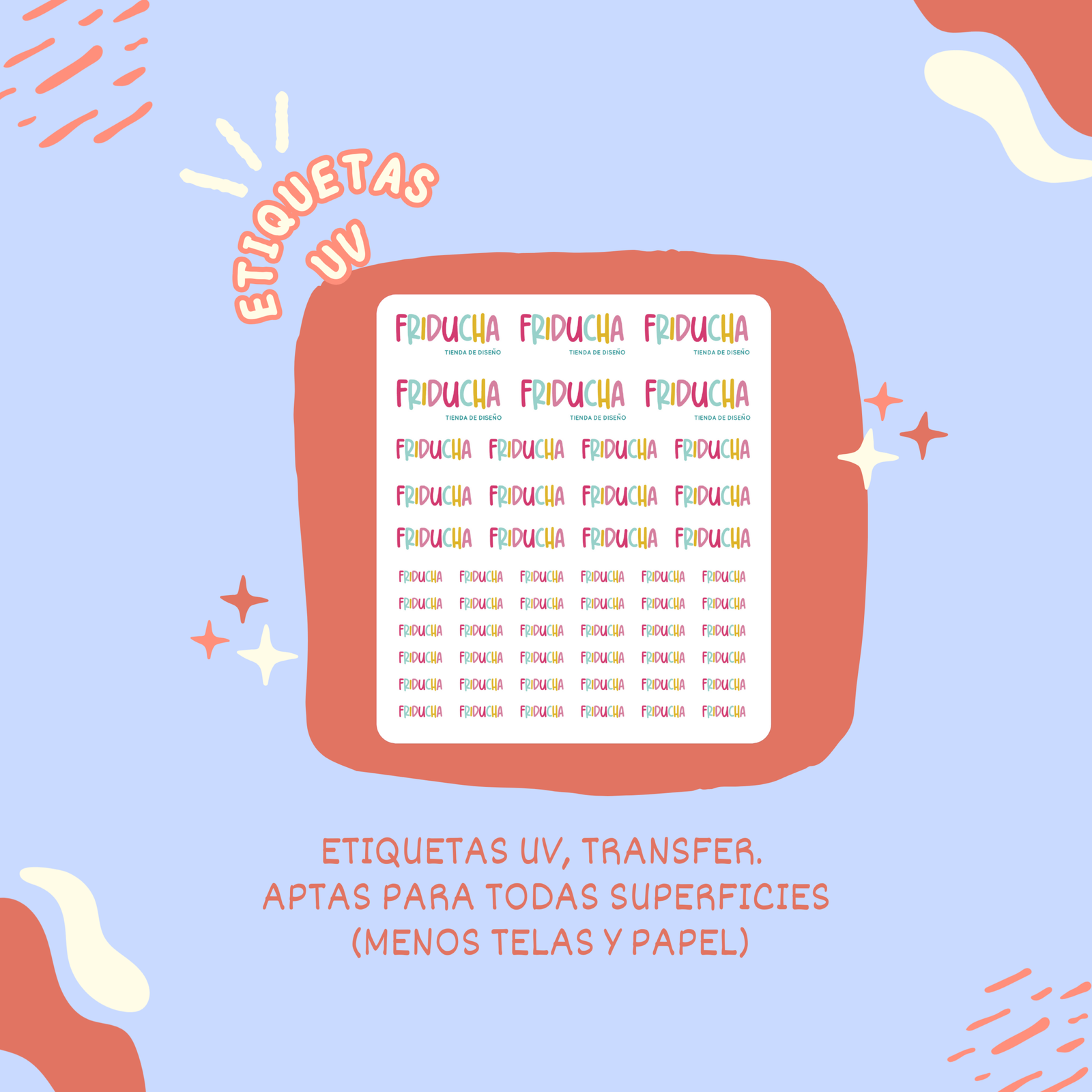 Etiquetas transfer MULTICOLOR