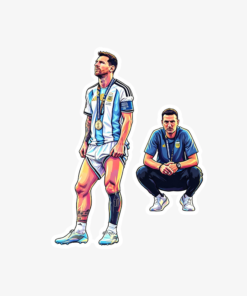 STICKER MESSI-SCALONI FINAL