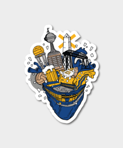 STICKER BOCA JR CORAZON